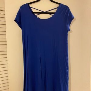 Royal Blue Tee Shirt Dress